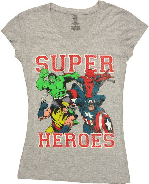 Avengers Superheroes V Neck Baby T-Shirt
