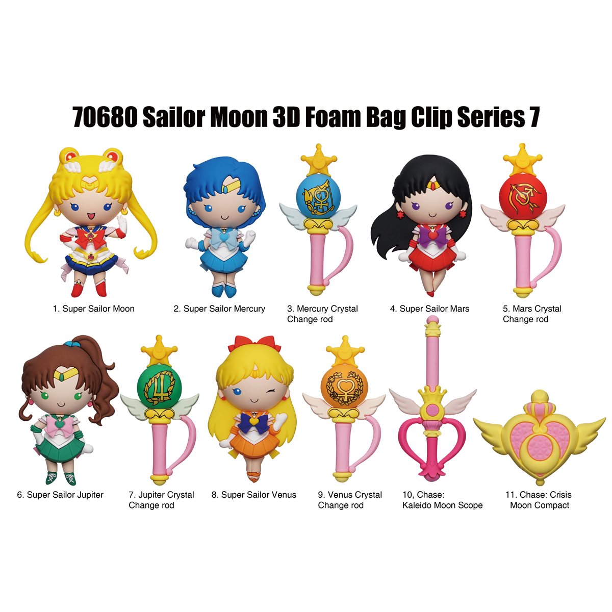 Sailor Moon Series 7 3D Foam Bag Clip (1 random)