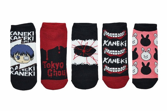 Tokyo Ghoul Women's Cosplay Lowcut Ankle Socks 5-Pack