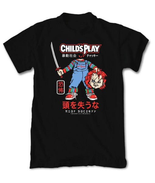 Riot Society - Child's Play Chucky Kanji Mens T-Shirt