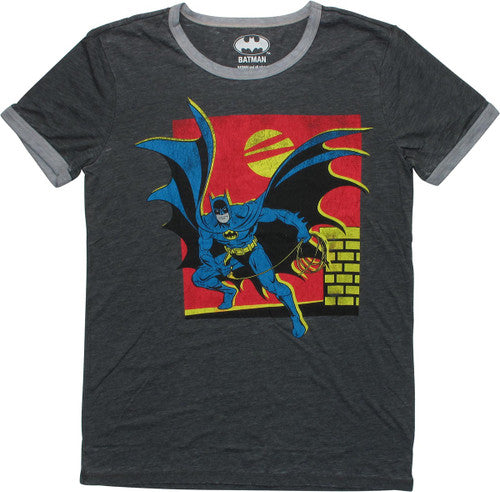 Batman Batarang Sunset Rooftop Juniors T-Shirt