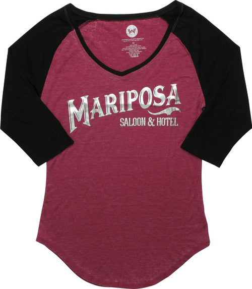 Westworld Mariposa Saloon Raglan Juniors T-Shirt