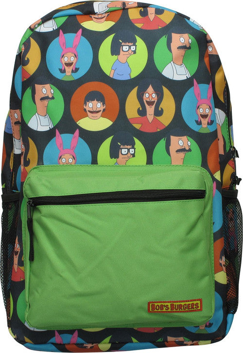 Bob's Burgers Family Character Circles Backpack in Yellow