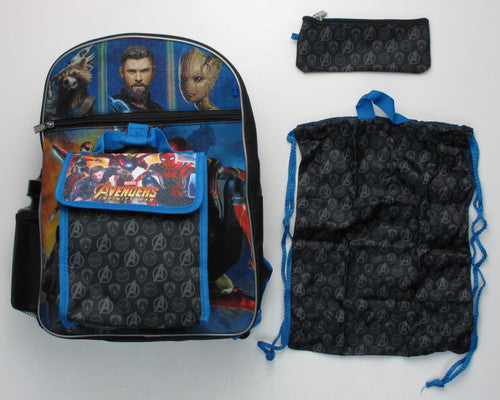 Avengers Infinity War 5 Pc Set Backpack