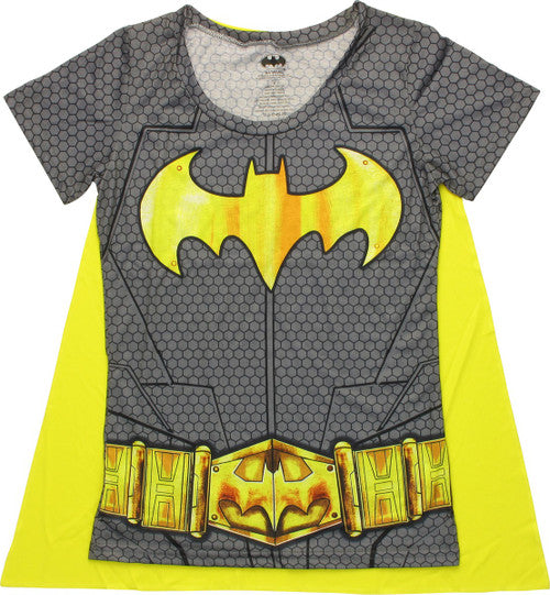 Batgirl Costume Sublimated Cape Juniors T-Shirt