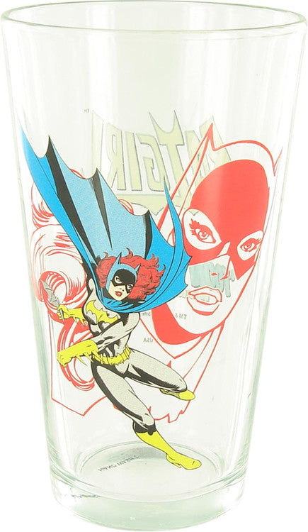 Batgirl Two View Pint Glass in Yellow