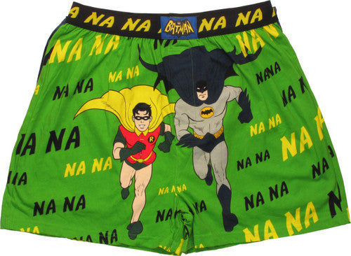 Batman and Robin Running Caped Boxers
