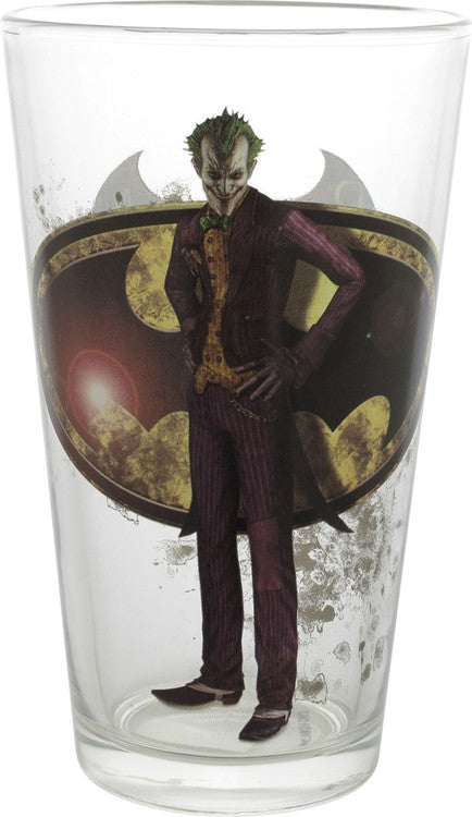 Batman Arkham Knight Joker Toon Tumbler Pint Glass