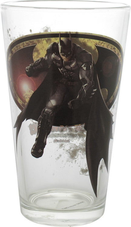 Batman Arkham Logo Stance Toon Tumbler Pint Glass