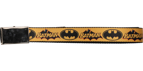 Batman Caped Crusader Logos Mesh Belt in Yellow