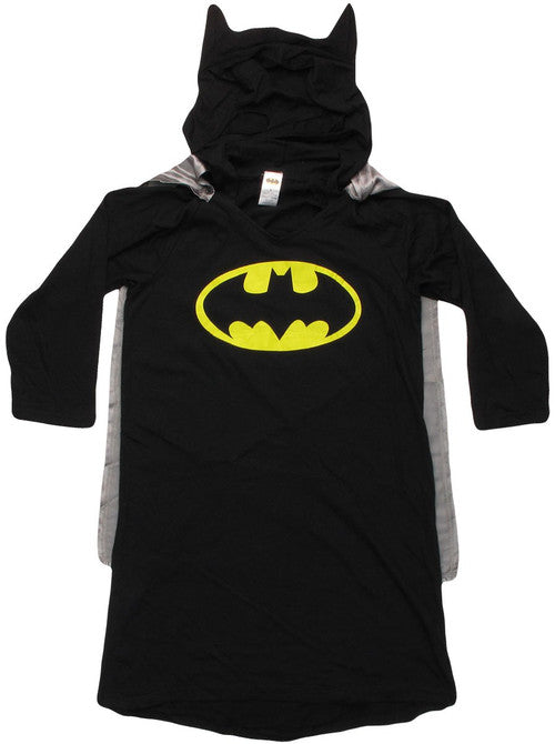 Batman Caped Hooded Junior NighT-Shirt Pajamas