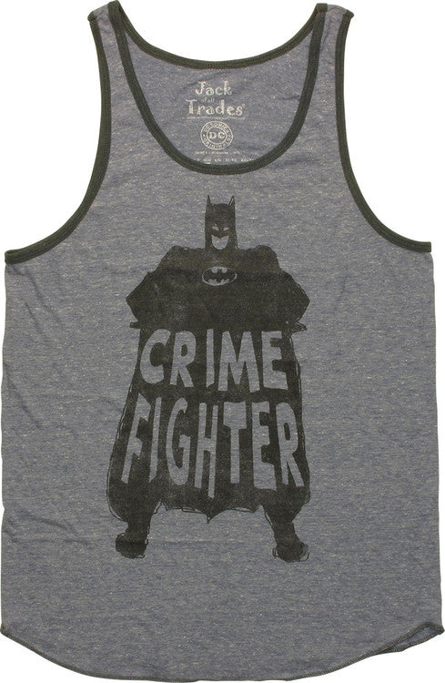 Batman Crime Fighter Ringer Tank Top