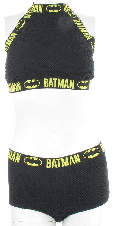Batman High Neck Mesh Bikini Swimsuit