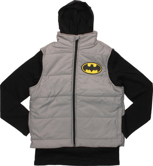 Batman Hooded Shirt and Sleeveless Youth Jacket