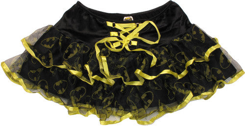 Batman Lace Up Tiered Tutu Skirt in Yellow