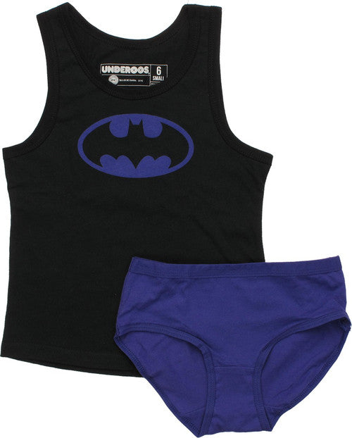 Batman Purple Logo Youth Tank Top Pajama Set