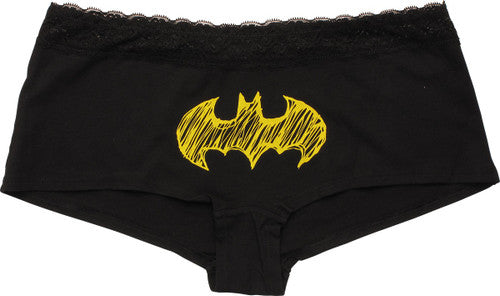 Batman Scribble Logo Ladies Boy Short PS Panty