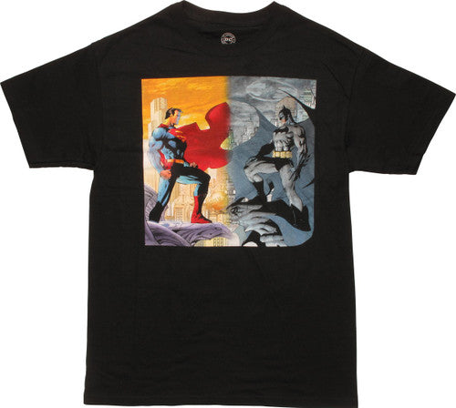Batman Superman Jim Lee City Ledge T-Shirt