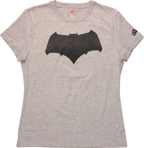 Batman v Superman Bat Logo Heather Ladies T-Shirt