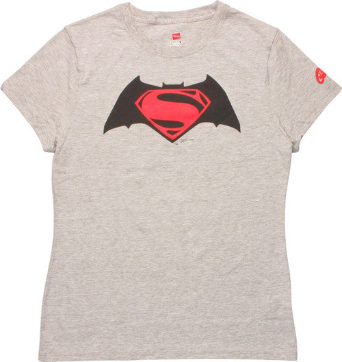 Batman v Superman Logo Gray Juniors T-Shirt