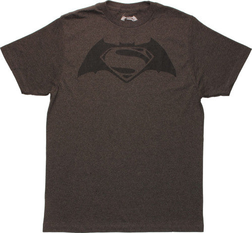 Batman v Superman Logo Heathered Charcoal T-Shirt