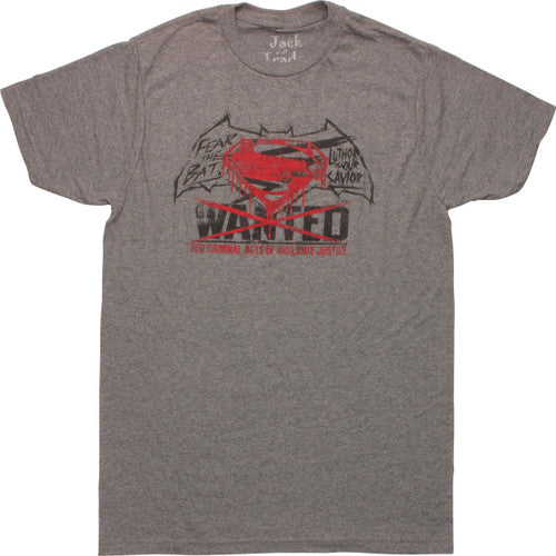Batman v Superman Wanted Vigilante T-Shirt