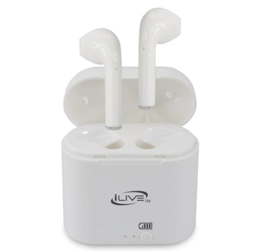 iLive True Wireless Bluetooth Earbuds in White