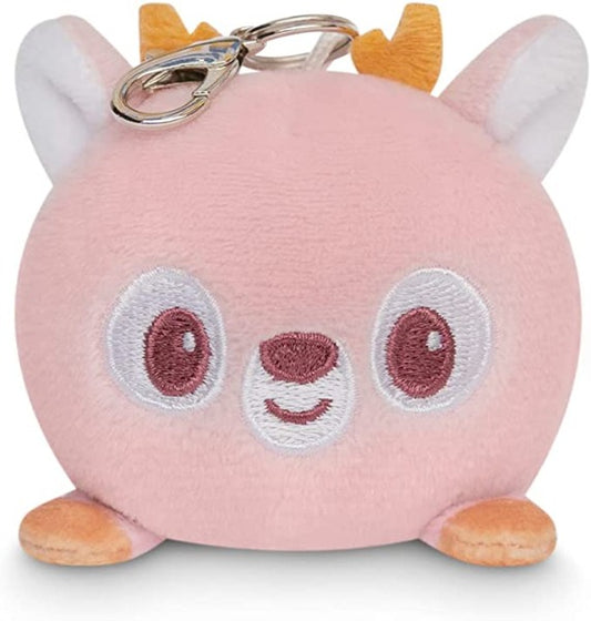 TeeTurtle - Plushie Charm Keychain - Happy Light Pink Deer