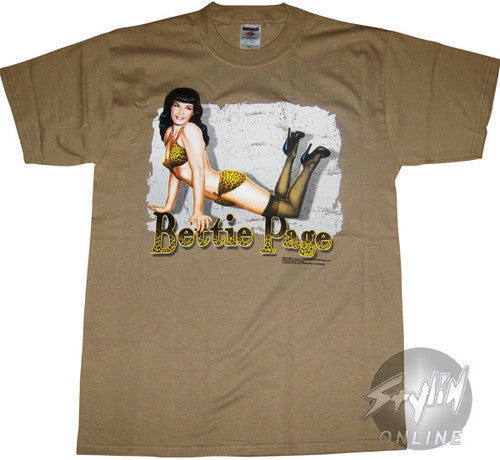 Bettie Page Leopard Name T-Shirt
