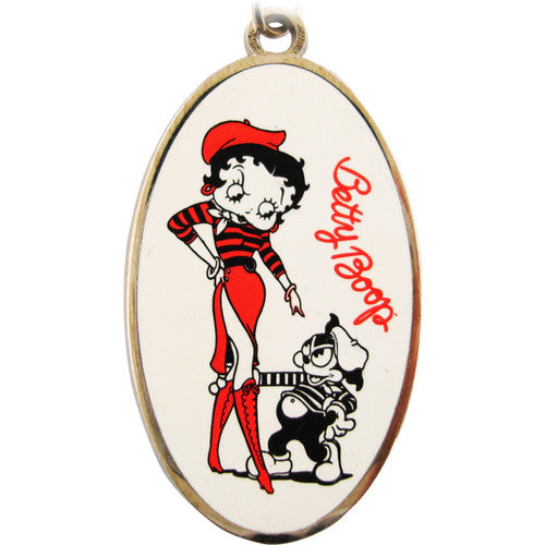Betty Boop Oval Necklace in Red