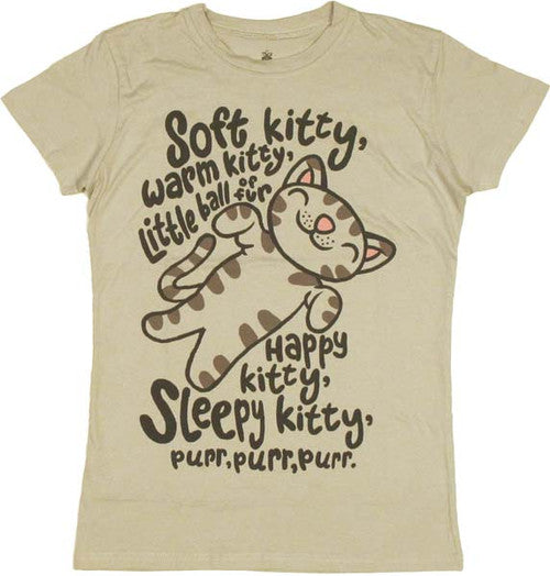 Big Bang Theory Soft Kitty Girls Shirt
