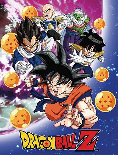 Dragon Ball Z Heroes Sublimated Throw Blanket in Blue