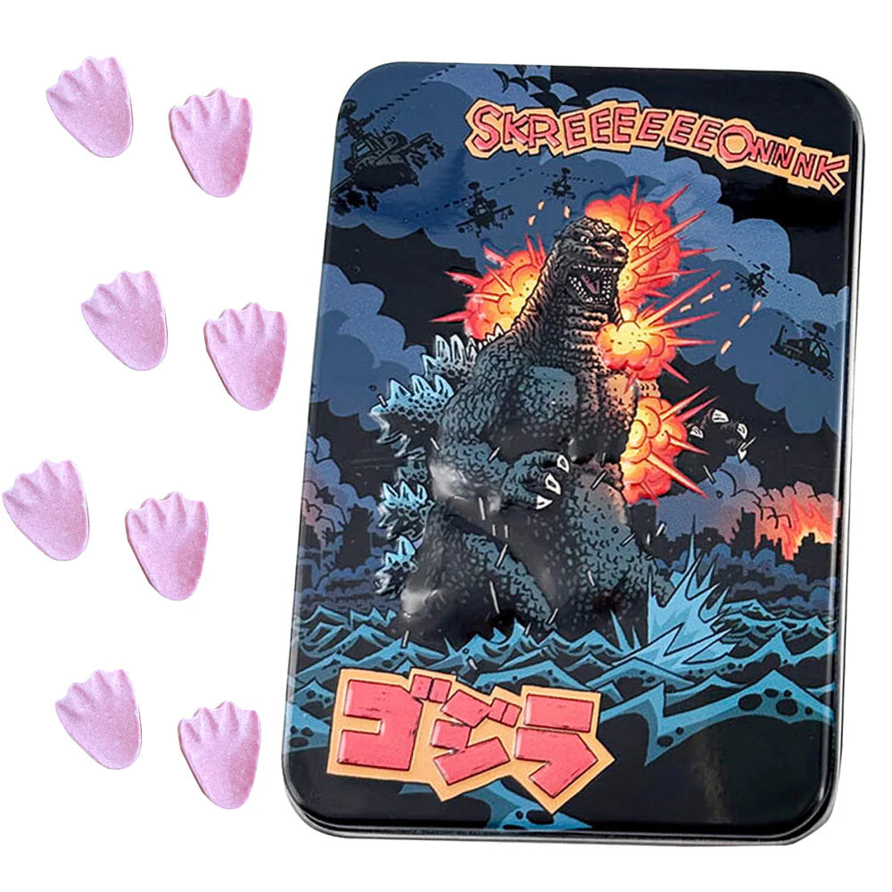 Godzilla Hot Cinnamon Stompers Candy Tin