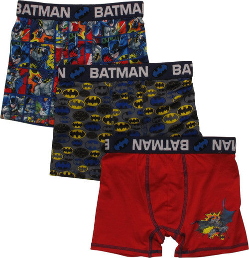 Batman Hero and Logos 3 Pack Boys Boxer Briefs