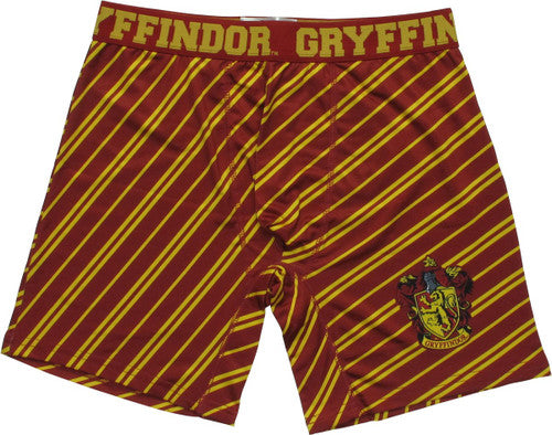 Harry Potter Gryffindor Crest Striped Boxer Briefs