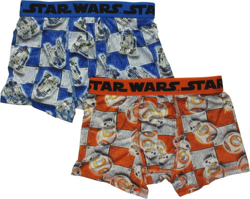 Star Wars BB-8 and R2-D2 2 Pack Boys Boxer Briefs