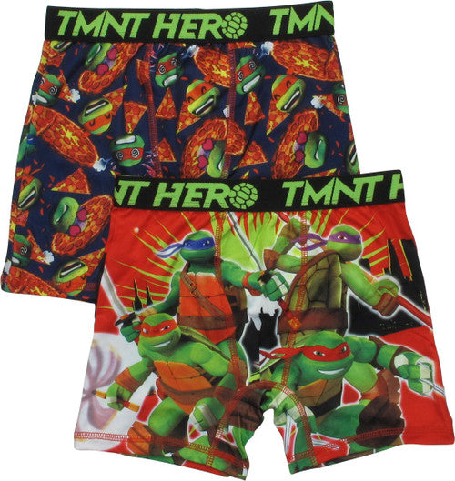 Ninja Turtles Heroes 2 Pack Boys Boxer Briefs
