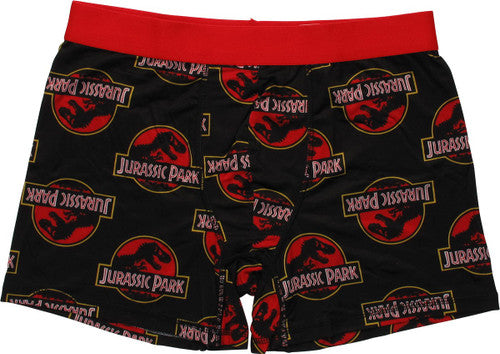 Jurassic Park Allover Print Logo Boxer Briefs