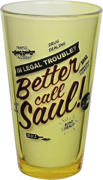 Breaking Bad Better Call Saul Ad Yellow Pint Glass