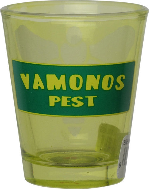 Breaking Bad Vamonos Pest Etched Moth Shot Glass in Yellow