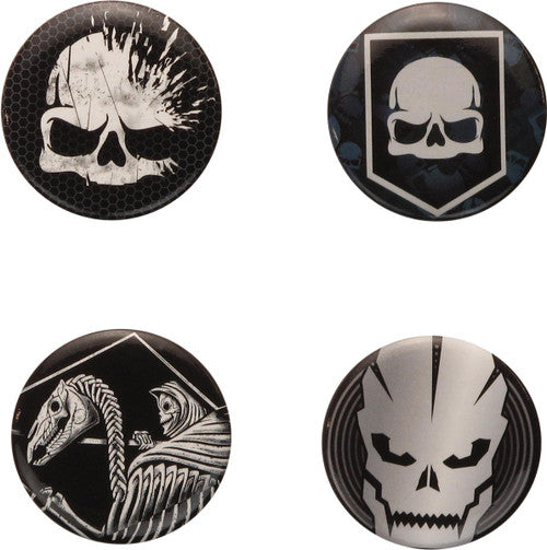 Call of Duty Icons 4 Piece Button Set in Black