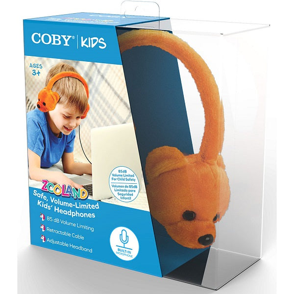 Coby Plush Bear Headphones w/Mic