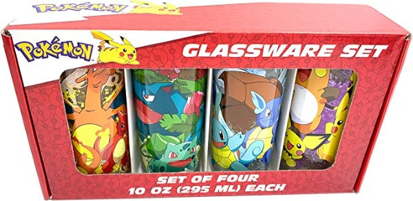 Pokemon Starter Evolutions Set of 4 Tumbler Glasses