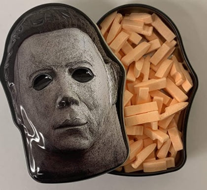 Halloween II Slasher Mask Candy Collectible Michael Myers Mask Tin - Butcher Knife Sour Orange Flavor