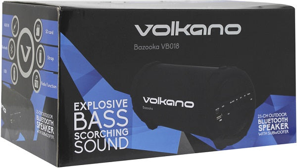 Volkano Bazooka Series 2.1 Channel 6 Watt Portable Bluetooth Speaker