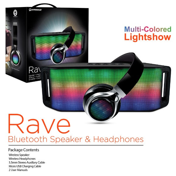 HyperGear Rave Bluetooth Speaker & Headphones