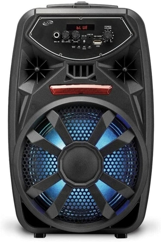 iLive ISB380B Tailgate Bluetooth Speaker System - Black - 70 Hz to 10 kHz - Battery Rechargeable - USB