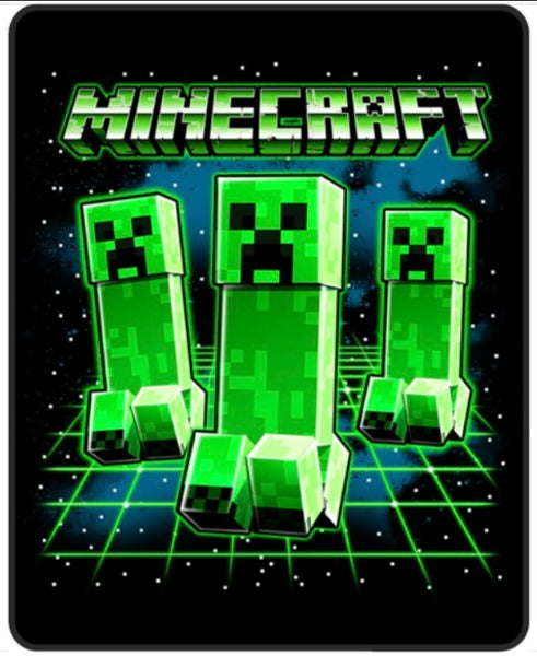 Minecraft Digital Creepers Blanket