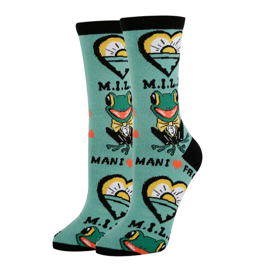 Man I Love Frogs Crew Socks