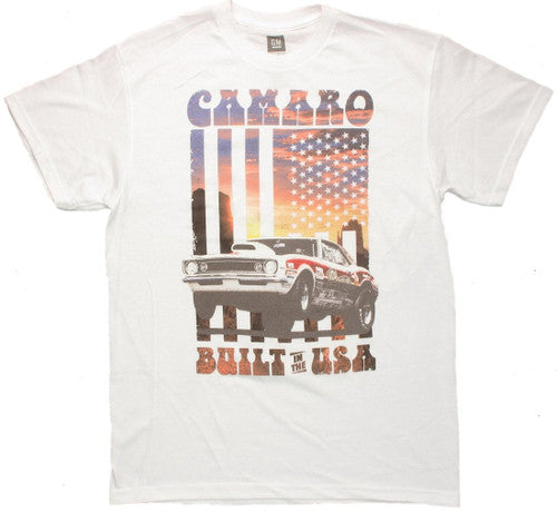 Camaro Over USA Flag T-Shirt